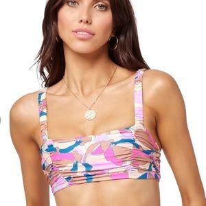 L Space Joanna Bikini Top Sundazed Floral XL NWT